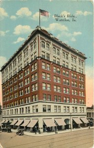 Vintage Postcard Black's Building Waterloo Iowa Black Hawk County