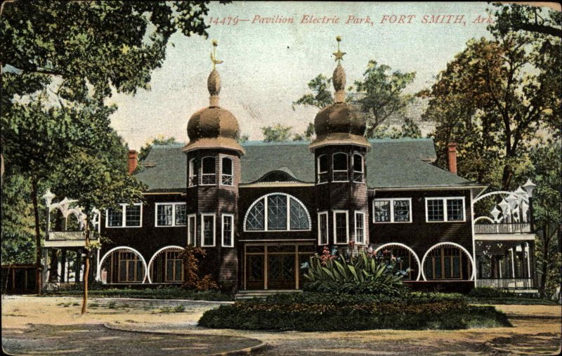 Fort Smith Arkansas AR Pavilion Electric Park c1910 Vintage Postcard