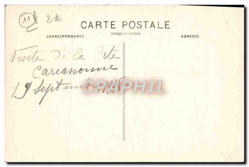 Old Postcard Carcassonne Tower Vade