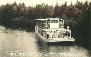 Newberry Michigan Twin Screw River Boat #D-1605 1930 Photo Postcard 21-1618