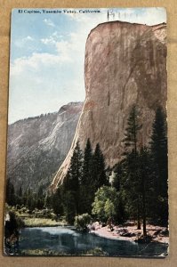 VINTAGE 1924 USED PENNY POSTCARD EL CAPITAN YOSEMITE VALLEY CAL.