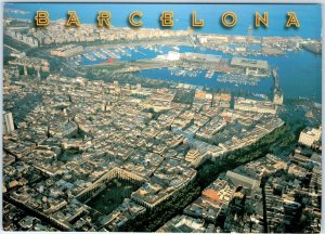 c1990s Barcelona, Spain Port Vell La Rambla Merce Aerial Harbor Chrome Lg PC M28