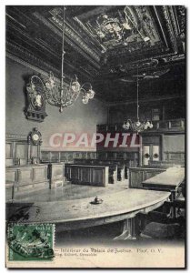 Old Postcard Grenoble Interior of Courthouse