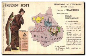 Old Postcard Correze Emulsion Scott Poisson Chartres Eure et Loir