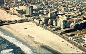 New Jersey Atlantic City Aerial View Beach and Boardwalk & Marlborough-Blenheim