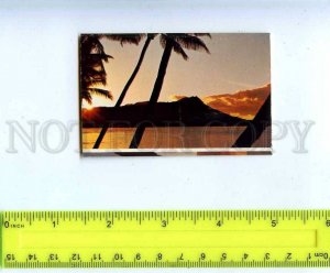 206220 ALOHA from HAWAII sun rising old miniature card