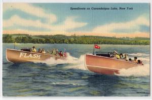 Speedboats on Canandaigua Lake NY