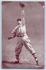 Johnny Pesky American Baseball Player And Manager Exhibit Card
