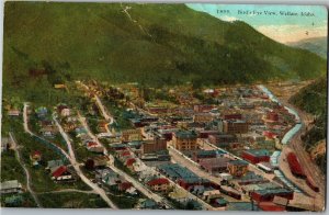 Aerial View of Wallace ID Vintage Postcard B80