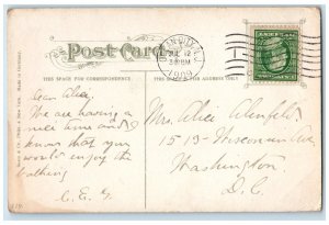 1909 The Bathing Hour Beach Crowded People Ocean City New Jersey NJ Postcard