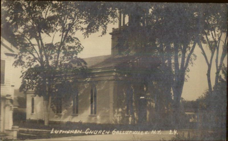 Gallupville NY Lutheran Church c1910 Real Photo Postcard