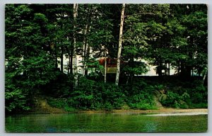 North Conway  New Hampshire  Saco River Camping Area  Postcard