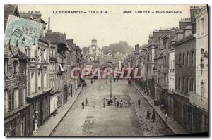 Old Postcard Normandy Lisieux Place Gambetta the current Children & # 39epee ...