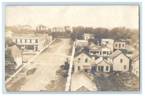 c1910's Bird's Eye View Of Kempton Illinois IL, Road Houses RPPC Photo Postcard