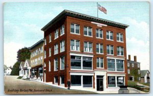 BOOTHBAY HARBOR, Maine ME ~ TOWNSEND BLOCK Lincoln County c1910s  Postcard