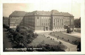 Czech Republic Plzen Pilsen Plzeň Národni banka a ob akademie RPPC 02.83