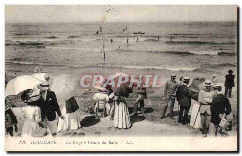 Old Postcard Houlgate Beach has the & # 39heure bath