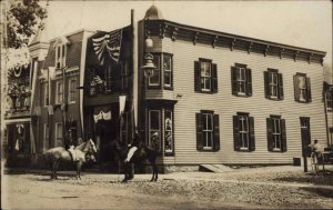 Street Scene & Building Taneytown MD Cancel 1909 Real Photo Postcard