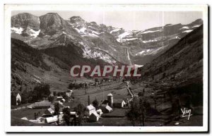 Old Postcard Gavarnie Village and Cirque