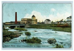 C. 1907 Newport, Maine. Glimpse Of Sebasticook River Postcard P41 