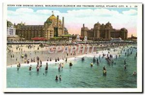 Old Postcard Atlantic City Ocean View Showing Dennis Marlborough Blenheim and...