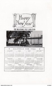 RP; DETROIT, Michigan, 1966; The Wolverine Post Card Club, Calendar