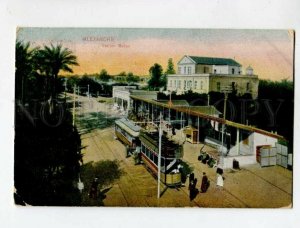 3099253 EGYPT Alexandrie Station Bacos TRAM Vintage colorful PC