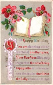 Vintage Postcard 1910's A Happy Birthday Another Year Celebration Card