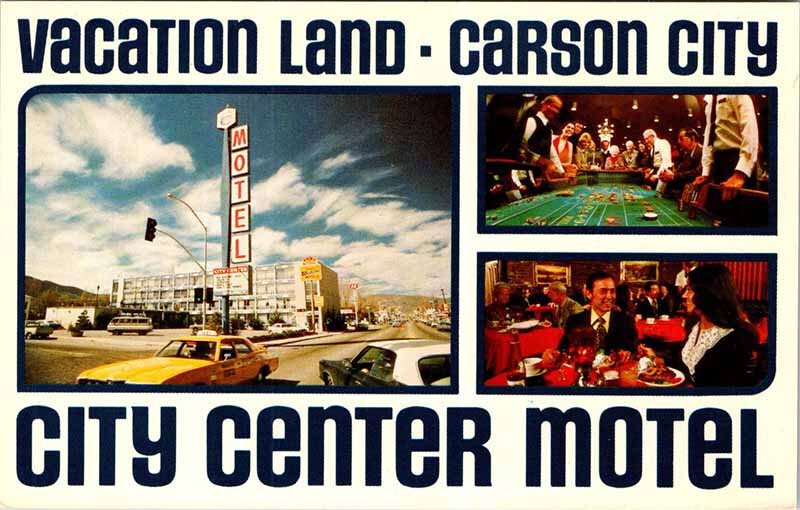 Postcard MOTEL SCENE Carson City Nevada NV AM9286