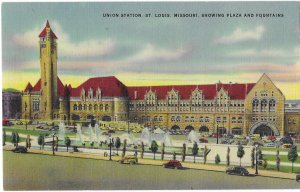 Union Railroad Train Station St Louis Missouri Plaza and Fountains