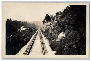 c1910's Railroad Train Rocks Scene Cedar Rapids Iowa IA RPPC Photo Postcard