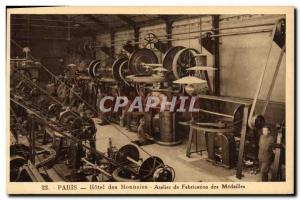 Old Postcard Paris Hotel Mint medals of making workshop