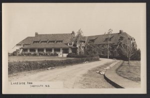 Canada Nova Scotia YARMOUTH Lakeshore Inn VELOX stamp box RPPC