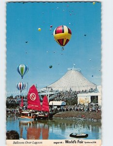 Postcard Balloons Over Lagoon, Expo'74, World's Fair, Spokane, Washington