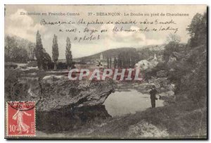 Old Postcard Besancon Doubs at the foot of Chaudanne