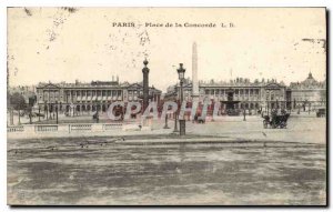 Old Postcard Paris Concorde Square