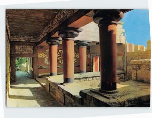 Postcard Big staircase, Veranda of the Royal Guard, Knossos, Greece