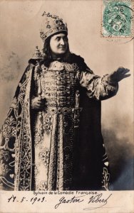 Sylvain de la Comédie Française Man Crown Costume Vintage RPPC C356