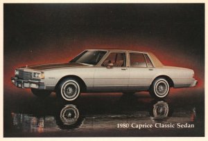 Vintage Postcard 1980 Caprice Classic Sedan Car Vehicle Automobile