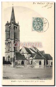 Creil Old Postcard Church of Saint Medard