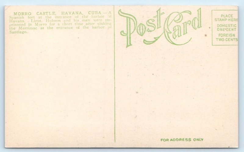 Morro Castle - Havana CUBA Postcard