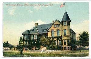 Agricultural College Admin Building North Dakota State University Fargo postcard