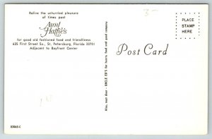 St. Petersburg  Florida  Aunt Hattie's Restaurant  Postcard