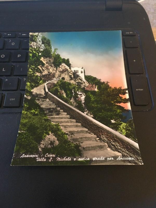 Vintage Postcard; Anacapri Capri Villa S Michele