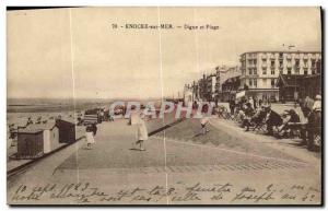 Old Postcard Knocke sur Mer Digue Beach