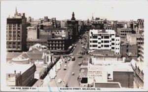 Australia Melbourne Victoria Elizabeth Street Vintage RPPC C127