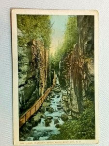 Vintage Postcard 1930's The Flume Franconia Notch Mountains NH New Hampshire