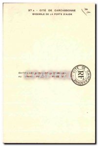 Old Postcard Set Carcassonne Cite De De La Porte D & # 39Aude