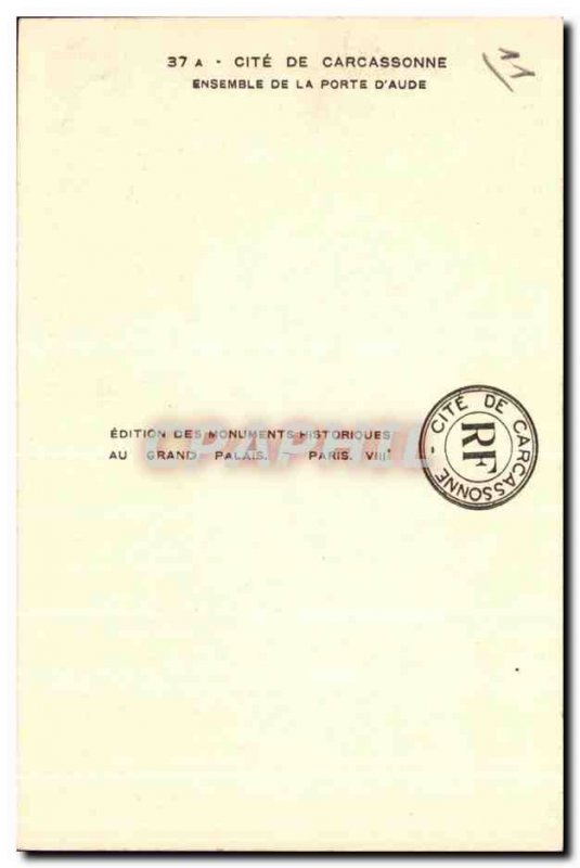 Old Postcard Set Carcassonne Cite De De La Porte D & # 39Aude