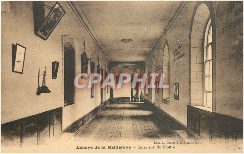 Postcard Abbey of the Interieur du Cloitre Meilleraye